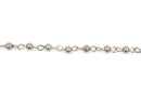 13 feet spool Matte Silver Round Bead Chain, Rosary Chain, Metal Ball Chain Beads are 4mm  fch0367b