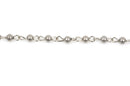 13 feet spool Matte Silver Round Bead Chain, Rosary Chain, Metal Ball Chain Beads are 4mm  fch0367b