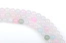 6mm Round PASTEL AGATE Beads, non-faceted, full strand, about 62 beads, Natural Gemstones gag0239