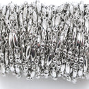 1 yard Silver Spindle Bead Chain, ball bead chain, fch0337