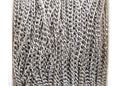 1 yard (3 feet) Silver Tone Curb Link Chain, links are 3x2mm  fch0343