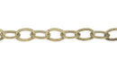 1 yard (3 feet) Bronze Oval Hammered Link Chain, links are 21x14mm  fch0347