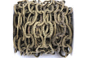 1 yard (3 feet) Bronze Oval Hammered Link Chain, links are 21x14mm  fch0347