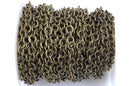 1 yard (3 feet) Bronze Round Textured Cable Link Chain, links are 6mm  fch0357a