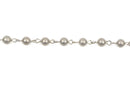 1 yard (3 feet) Matte Silver Round Bead Chain, Rosary Chain, Metal Ball Chain Beads are 6mm  fch0366a