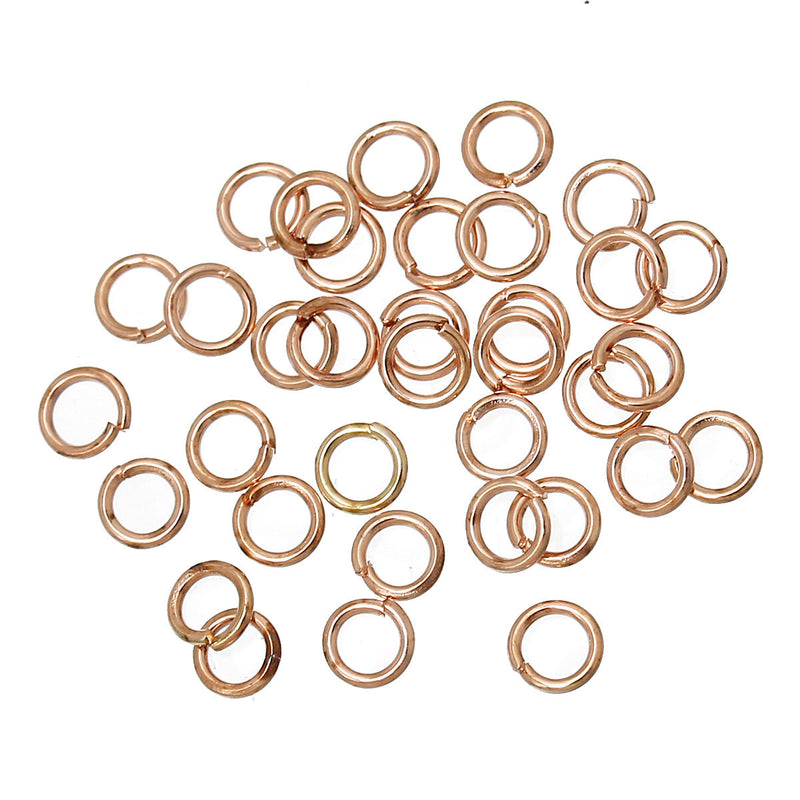 50 pcs 4mm ROSE GOLD Open Jump Rings, Wire Findings, 20 gauge, jum0165a