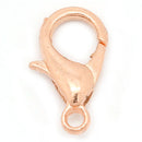 30 ROSE GOLD Copper Lobster Clasps Findings, 12x6mm, fcl0178