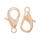 30 ROSE GOLD Copper Lobster Clasps Findings, 12x7mm, fcl0180