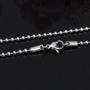 1 Silver Tone Stainless Steel Ball Chain with Lobster Claw Clasp for Jewelry Making, 20.5" long fch0395