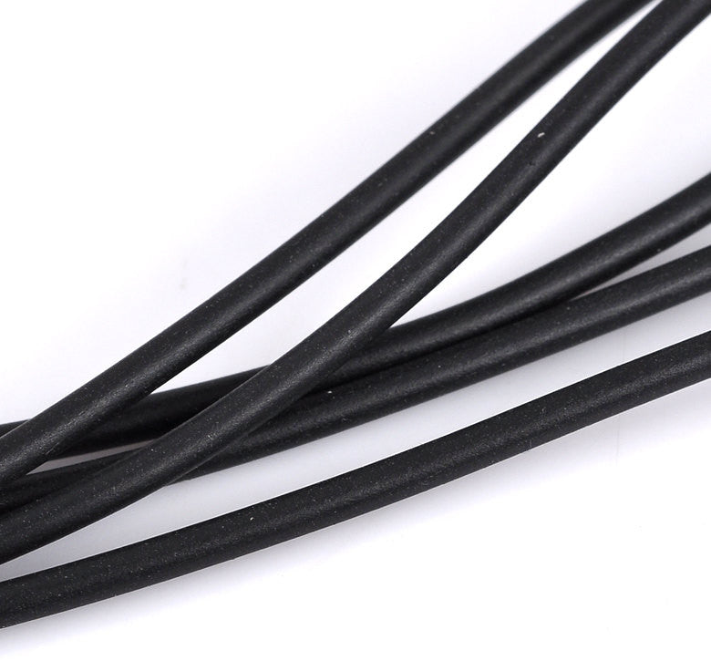 10 meters Black Rubber Jewelry Cord, 2mm diameter, cor0095