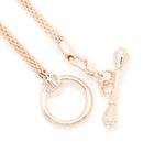 5 Rose Gold Lantern Chain Bracelets with Toggle Clasp, Fits European Style Beads, 18cm, 7-1/8" long FCH0379