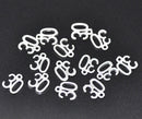 6 Number 30 Charms, Silver Plated Pendants, number thirty, chs2318