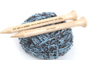 Giant KNITTING NEEDLES, Size 50, Chunky Personalized Engraved Pair Maple Wooden Needles, you choose text, 12" long, 25mm diameter, knt0094