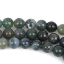 6mm MOSS AGATE Round Beads, Green Gemstone Beads, full strand, about 64 beads, gag0254