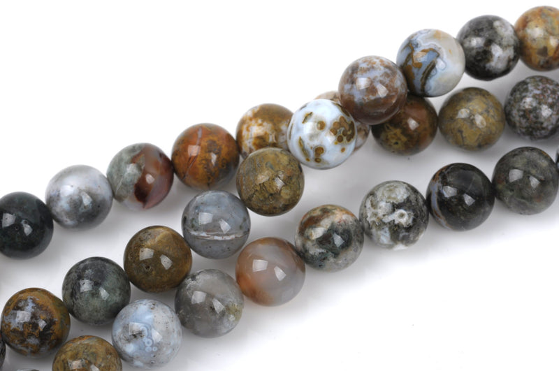 10mm OCEAN JASPER Round Beads, natural gemstone beads, full strand, about 40 beads, gja0112