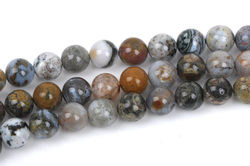 10mm OCEAN JASPER Round Beads, natural gemstone beads, full strand, about 40 beads, gja0112