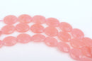 20x15mm JADE Beads, Faceted ROSE PINK Gemstone Beads, full strand, about 20 beads, gjd0167