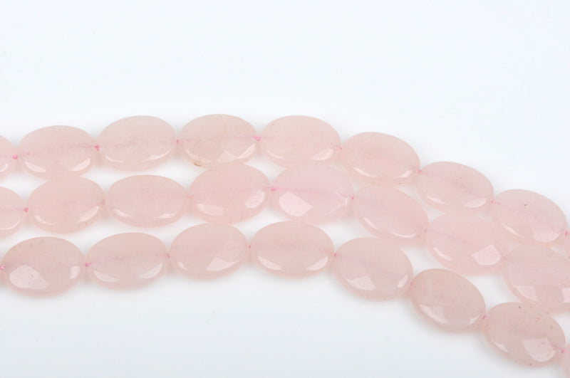 20x15mm JADE Beads, Faceted LIGHT PINK Gemstone Beads, full strand, about 20 beads, gjd0168