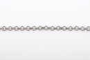 1 yard (3 feet) Silver Tone Rolo Chain, Round Rolo Links are 3mm, fch0396a