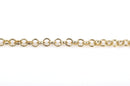 1 yard (3 feet) Light Gold Rolo Chain, Round Rolo Links are 3mm, fch0397a