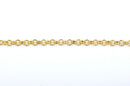 10 meters (32+ feet) Bright Gold Plated Rolo Chain, Round Rolo Links are 3mm, fch0400b