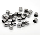 10 Gunmetal End Caps for Kumihimo Jewelry, Leather Cord End Connectors, Bails, Bead Caps, Fits up to 10mm cord, fin0543