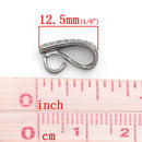 8 Gunmetal Bail Beads, rope scroll design, fits up to 3mm chain, fba0062