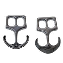 5 Gunmetal Black Anchor Hook Clasp Connectors, paracord connectors, leather bracelet clasp, fcl0190