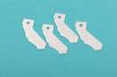 10 ALUMINUM CALIFORNIA STATE Stamping Blanks, Shape of State, Design Metal Stamping Blanks, 36x31mm, 18 gauge, msb0319