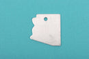 10 ALUMINUM ARIZONA STATE Stamping Blanks, Shape of State, Design Metal Stamping Blanks, 31x28mm, 18 gauge, msb0318