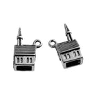 5 COUNTRY CHURCH Charm Pendants, 3-d design, 20x12mm, chs2356
