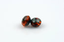 25 BURNT ORANGE Rondelles Czech Glass Beads, Picasso, 8mm, bgl1388