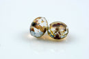 25 TAN Rondelles Czech Glass Beads, Picasso, 8mm, bgl1385