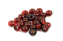 25 RED Rondelles Czech Glass Beads, metallic core, 8mm, bgl1391