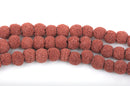 8mm RUST RED LAVA Beads, Perfume Diffuser Beads, Essential Oil Beads, full strand, 50 beads per strand, glv0013