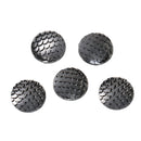 18mm MERMAID FISH Scale Cabochons, Round Resin Metallic, gunmetal dark silver, 10 pieces, 11/16"  cab0419