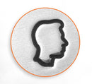 ImpressArt Metal Design Stamp,  6mm BOY PROFILE Stamp, Boy's Head Stamp, tol0541