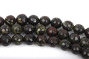 10mm Round DRAGON BLOOD JASPER Beads, Faceted Natural Gemstones, full strand, about 39 beads, gja0120