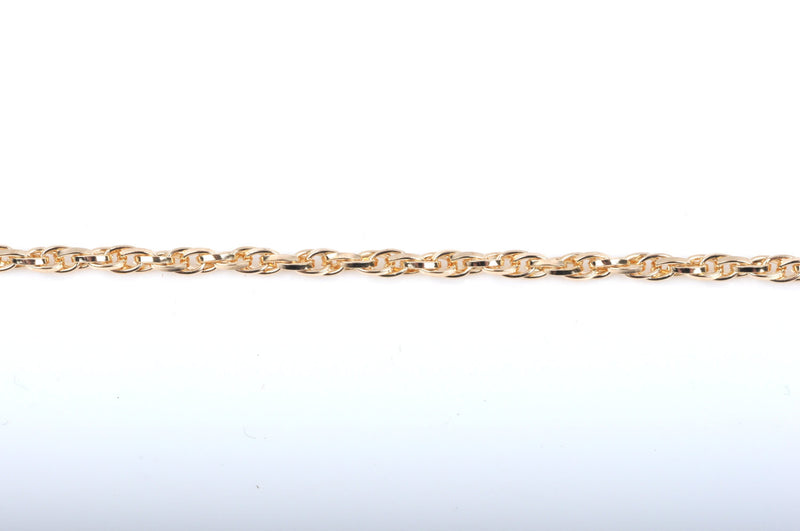 1 yard (3 feet) LIGHT GOLD Triple Link Chain, links are 5x3mm, fch0436a