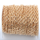 1 yard (3 feet) LIGHT GOLD Triple Link Chain, links are 5x3mm, fch0436a