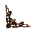 10 Antique Copper Filigree Triangle Corner Connector Links, small, 22x22mm, fil0064a