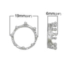 10 Silver Tone KING'S Crown Charm Pendants, 3d charms, queens crown, princess crown, royalty, 19mm diameter, chs2403