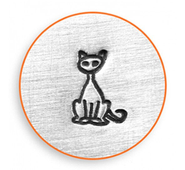 ImpressArt Metal Design Stamp,  6mm SITTING CAT  tol0116