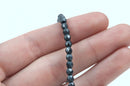 50 METALLIC GUNMETAL Fire Polished Faceted Rounds Czech Glass Beads 4mm bgl1368