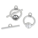 5 Antique Silver Toggle Clasps, fits 8mm Rhinestone, fcl0181