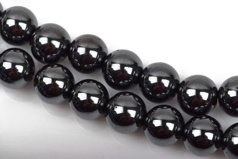 12mm Round GUNMETAL HEMATITE Gemstone Beads, full strand, about 35 beads, ghe0109