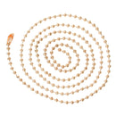 10 Light Gold Plated BALL CHAIN Necklaces, with clasp, 27" long 2.4mm  fch0381