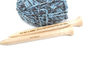 Giant KNITTING NEEDLES, Size 50, Chunky Personalized Engraved Pair Maple Wooden Needles, you choose text, 12" long, 25mm diameter, knt0094