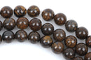 8mm Round BRONZITE Gemstone Beads, FULL strand, about 50 beads, gbr0002