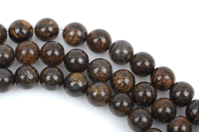 8mm Round BRONZITE Gemstone Beads, FULL strand, about 50 beads, gbr0002